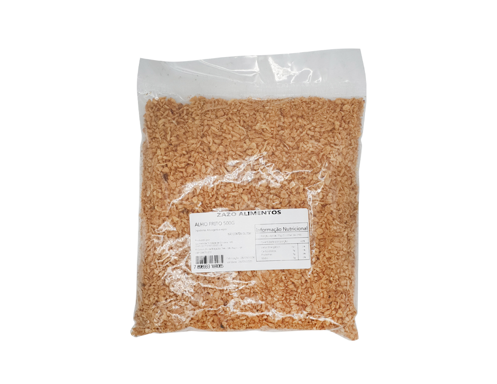 ALHO FRITO FINO ZAZO 500 G (CX 20 PCT)